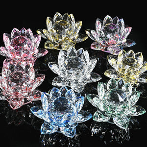 Crystal Lotus Flower Paperweight