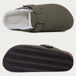 Load image into Gallery viewer, Kiyo tamancos de camurça para mulheres homens mules sandálias de cortiça com suporte de arco moda antiderrapante chinelos de praia ao ar livre sapatos para casa
