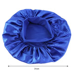 Load image into Gallery viewer, New Women&#39;s Satin Solid Wide-brimmed Sleeping Hat Unisex Head Wrap Elastic Band Cap Hair Care Bonnet Night Hat bonnet de nuit
