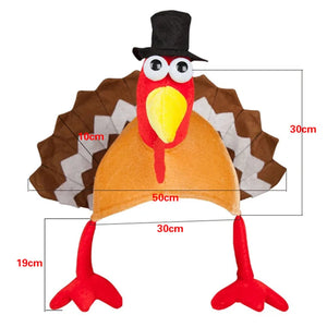 Funny Carnival Chicken Leg Hat Christmas Thanksgiving Decoration Turkey Hat Adult Carnival Hat Party Festive Cap