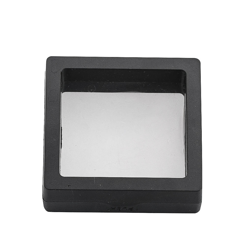 Floating Frame Display Case Jewelry Coin Storage Box Holder Earring Studs Antioxidant Pe Film Elastic Suspension Box Organizer