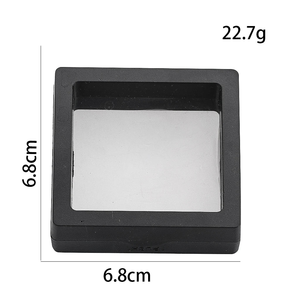 Floating Frame Display Case Jewelry Coin Storage Box Holder Earring Studs Antioxidant Pe Film Elastic Suspension Box Organizer