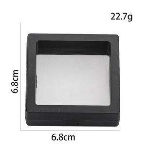 Floating Frame Display Case Jewelry Coin Storage Box Holder Earring Studs Antioxidant Pe Film Elastic Suspension Box Organizer