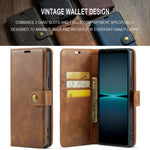 Load image into Gallery viewer, For Sony Xperia 1 5 10 VI V 2in1 Magnetic Removable Leather Wallet Case Cover
