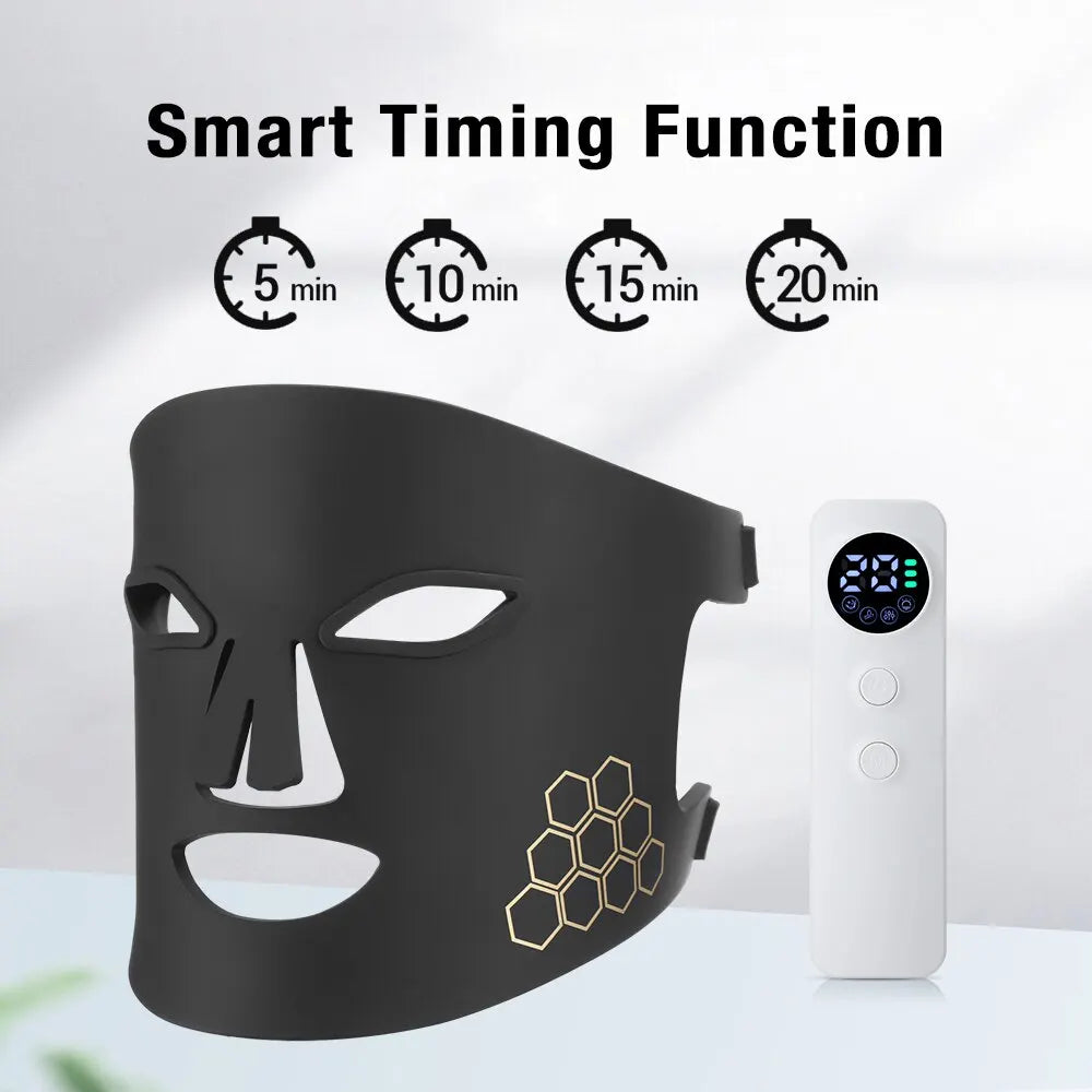 72 LED Photon Beauty Mask Instrument USB Electronic Mask Rejuvenation Lightens Fine Lines Brighten Skin Tone Repair Skin