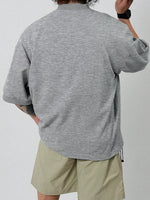 Load image into Gallery viewer, Men Half Button Drop Shoulder Polo Shirt
