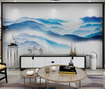 Load image into Gallery viewer, luxury abstract ink wallpaper custom blue landscape 3d mural decorative painting wall paper designs
