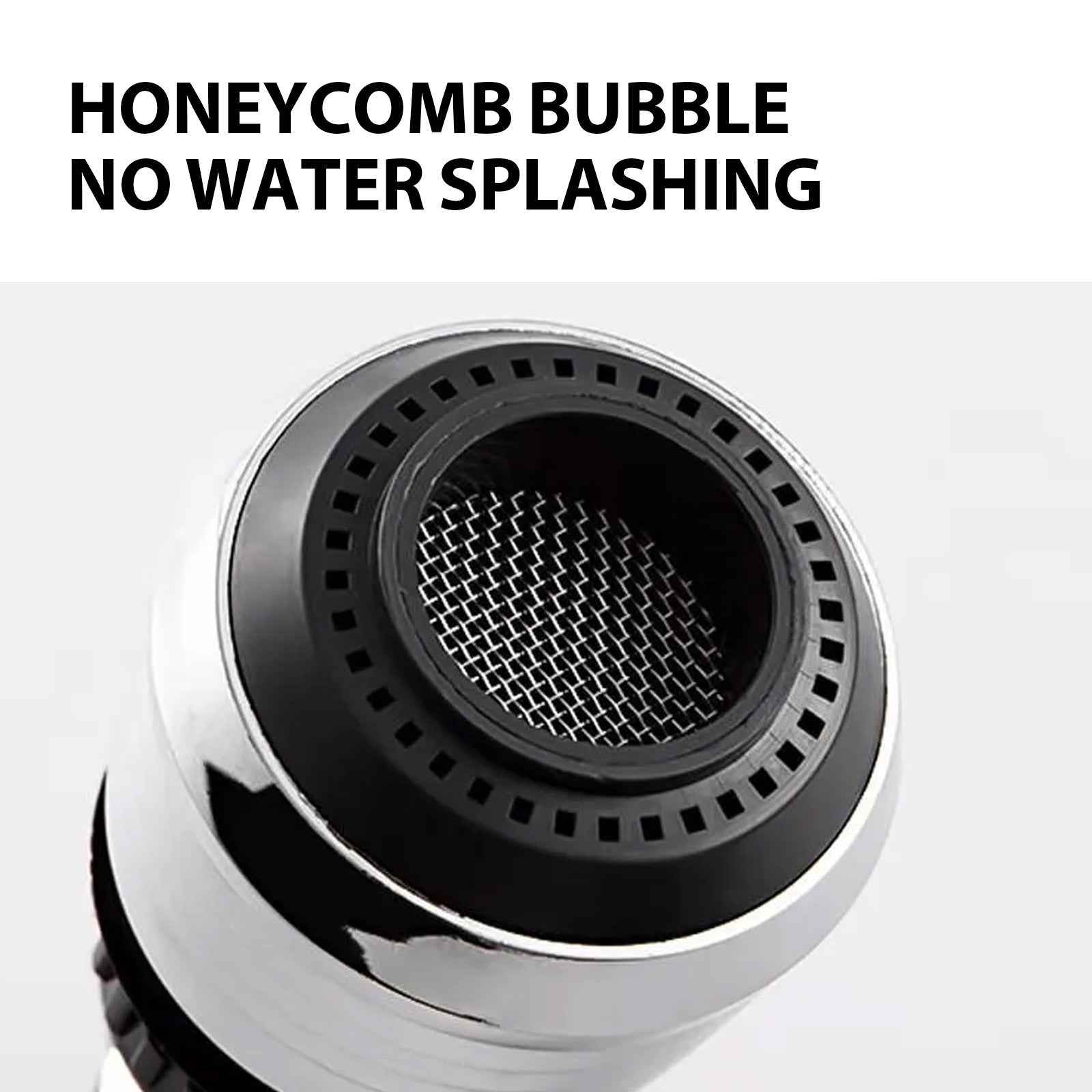 Jue-Fish Supercharged Shower Head Home Kitchen Faucet Anti-Splash Head Universal Rotary Supercharged Stainless Steel Shower Head