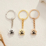 Load image into Gallery viewer, Projection Photo Keychain in Gold Silver Rose Gold Personalized 925 Sterling Silver Custom Pet Picture Inside Keychain Jewelry

