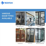 Load image into Gallery viewer, European 92 Mortise Digital Electronic Ttlock Tuya Smart Locks Fingerprint Aluminum Steel Double Side Sliding Glass Door Lock
