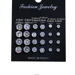 Load image into Gallery viewer, 12 Pairs Set Stainless Steel Stud Earrings + Boxes
