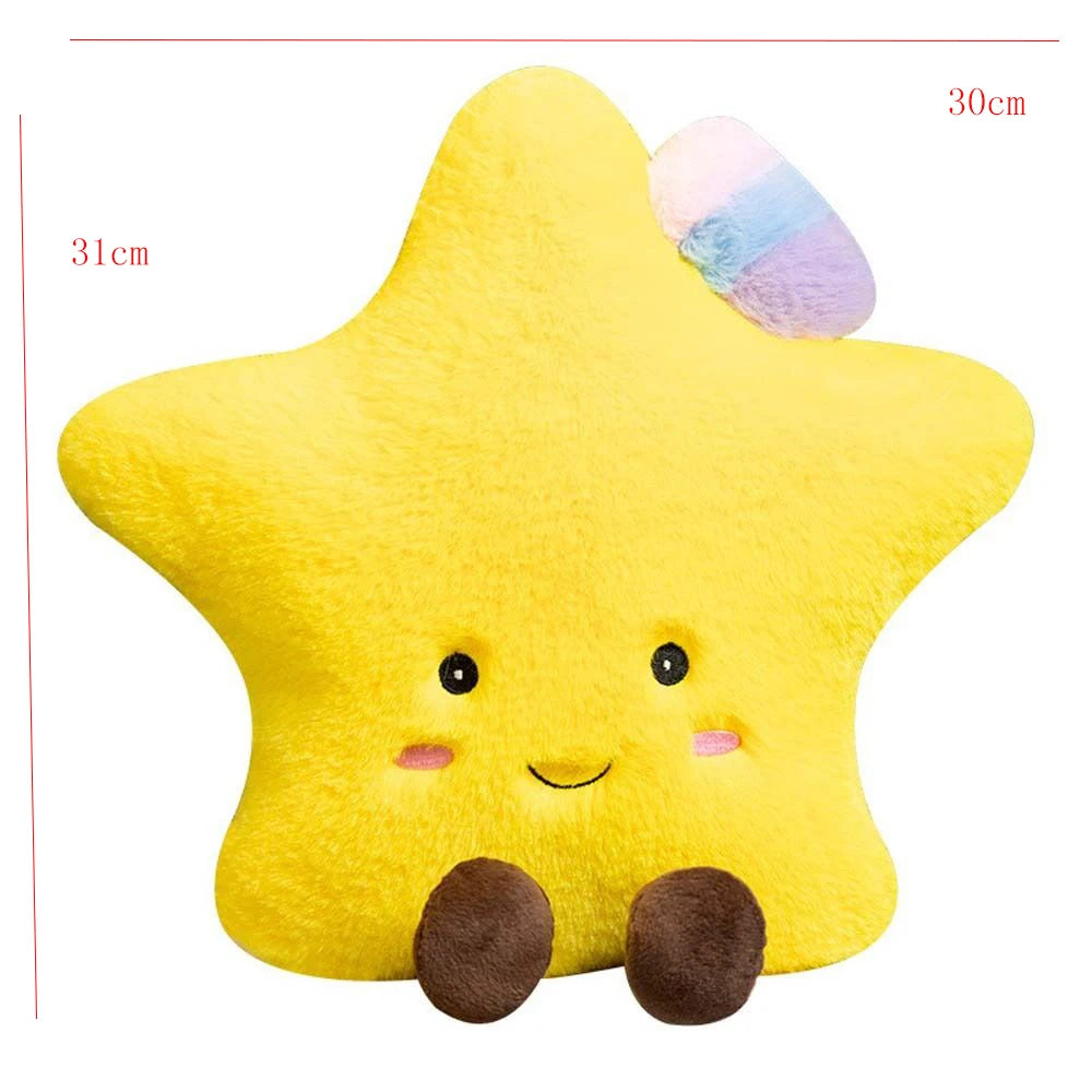 Plush Sky Series Clouds Throw Pillows Smile Face Moon Sun Star Shaped Stuffed Soft Toys Cushion Bedroom Decor Gifts