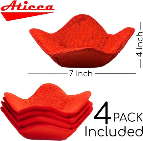 ATICCA Microwave Bowl Holders for Hot Food Set of 4 Bowl Holders for Cozy Bowls