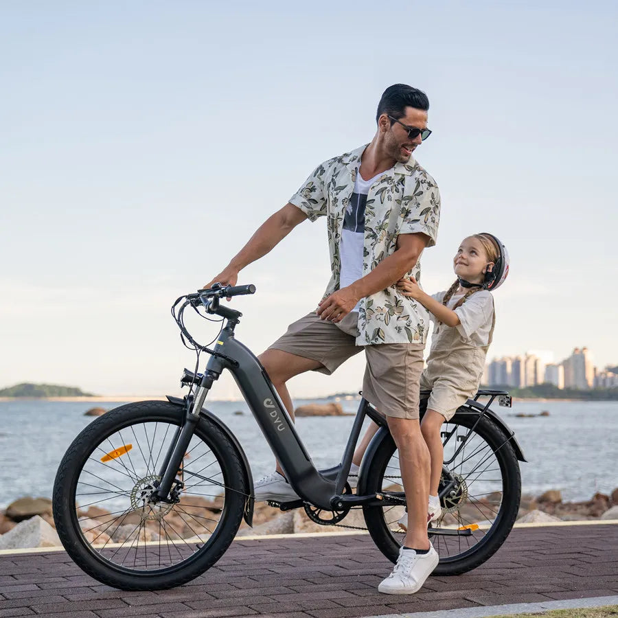 2025 DYU Off Road E-Bike Electric Bicycle 26 Inch Fat Tire Rechargeable Low Price Electric Bike 250w for Adults