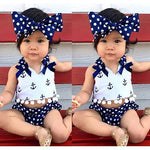 Load image into Gallery viewer, SAILOR Summer Outfit with Headband
