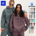 Load image into Gallery viewer, High Quality Unisex 2piece Casual Solid custom logo 345g Plus Size hoodies and sweat pants set cotton stacked for men
