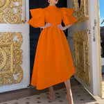 Load image into Gallery viewer, Double Layer Ruffle Sleeve Evening Dresses 2022 Summer Large Swing Party Dress Elegant Casual Dresses
