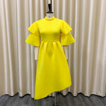 Load image into Gallery viewer, Double Layer Ruffle Sleeve Evening Dresses 2022 Summer Large Swing Party Dress Elegant Casual Dresses
