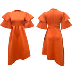 Load image into Gallery viewer, Double Layer Ruffle Sleeve Evening Dresses 2022 Summer Large Swing Party Dress Elegant Casual Dresses
