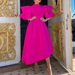 Load image into Gallery viewer, Double Layer Ruffle Sleeve Evening Dresses 2022 Summer Large Swing Party Dress Elegant Casual Dresses
