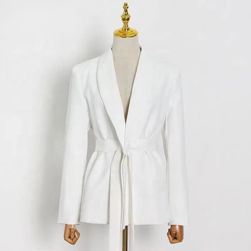 OUDINA Best Sale Fashion Solid Color Casual Two Piece Blazer Suits Blazers Ladies 2 Piece Pant Set Women