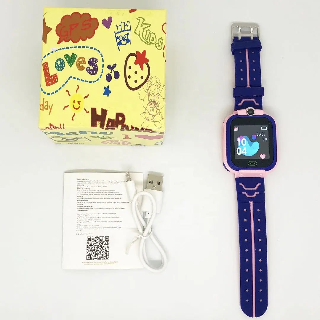 2024 New S12 Child Smart Watch LBS GPS Position Monitor SOS Kids Smartwatch with Camera SIM Card IP68 Waterproof from Vidhon