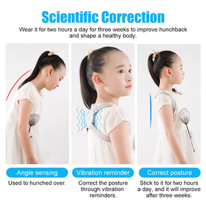 Intelligent Posture Corrector Back Posture Trainer Clavicle Spine Shoulder Correction Smart Tips Adjustable Length Back Support