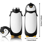 Load image into Gallery viewer, Penguin Stainless Steel Vacuum Thermos Travel Mug Tea Water Bottle Coffee Flask for Kids Children Student 9.5oz Black
