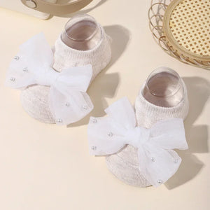 Newborn Accessories Baby Girls Socks Cute Flowers Toddler Princess Anti-skid Leather Soles Infant Floral Gifts Baby Socks Girl