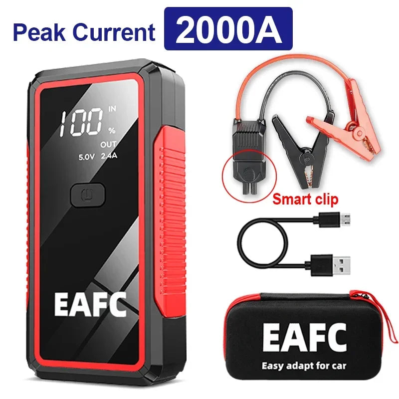 Power Bank 2000A/1200A/600A 12V Car Battery Jump Starter Portable Charger Car Booster Auto Starting Device Emergency Starter