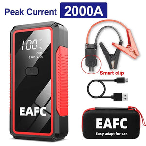 Power Bank 2000A/1200A/600A 12V Car Battery Jump Starter Portable Charger Car Booster Auto Starting Device Emergency Starter
