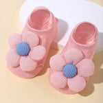 Load image into Gallery viewer, Newborn Accessories Baby Girls Socks Cute Flowers Toddler Princess Anti-skid Leather Soles Infant Floral Gifts Baby Socks Girl
