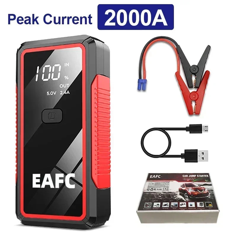Power Bank 2000A/1200A/600A 12V Car Battery Jump Starter Portable Charger Car Booster Auto Starting Device Emergency Starter