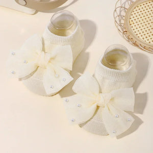 Newborn Accessories Baby Girls Socks Cute Flowers Toddler Princess Anti-skid Leather Soles Infant Floral Gifts Baby Socks Girl