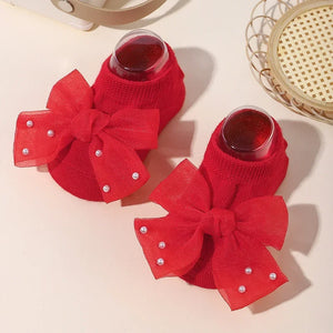 Newborn Accessories Baby Girls Socks Cute Flowers Toddler Princess Anti-skid Leather Soles Infant Floral Gifts Baby Socks Girl