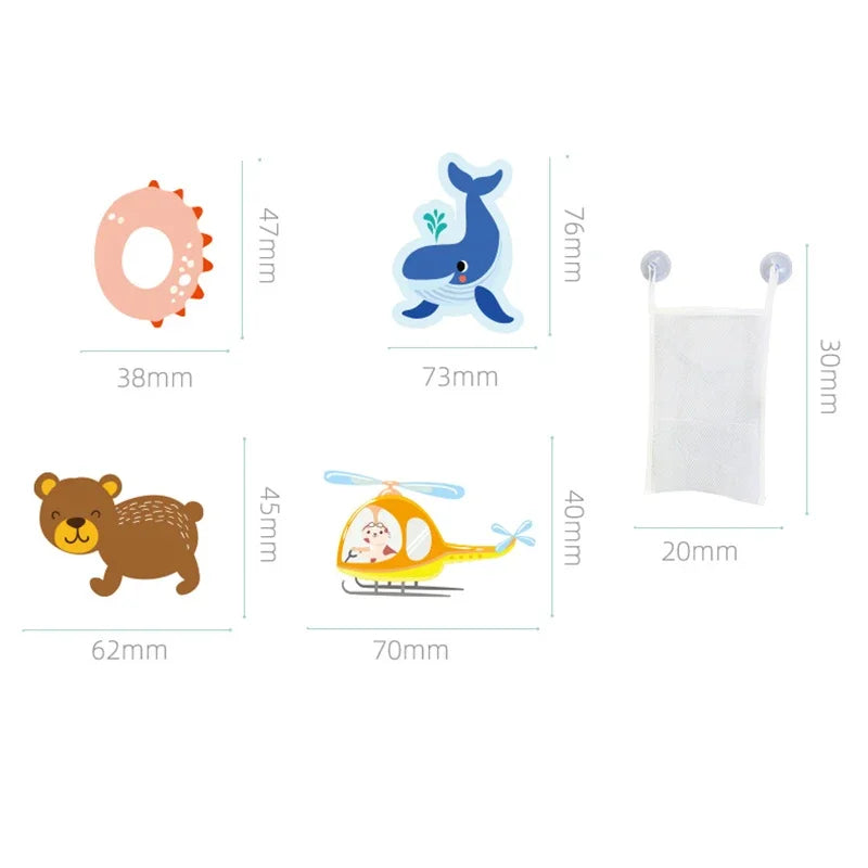 Soft EVA Paste Early Educational DIY Puzzle Toys Animal Sticker Bath Floating Bathtub Traffic Baby Bathroom Toys for Babies Gift