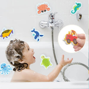 Soft EVA Paste Early Educational DIY Puzzle Toys Animal Sticker Bath Floating Bathtub Traffic Baby Bathroom Toys for Babies Gift