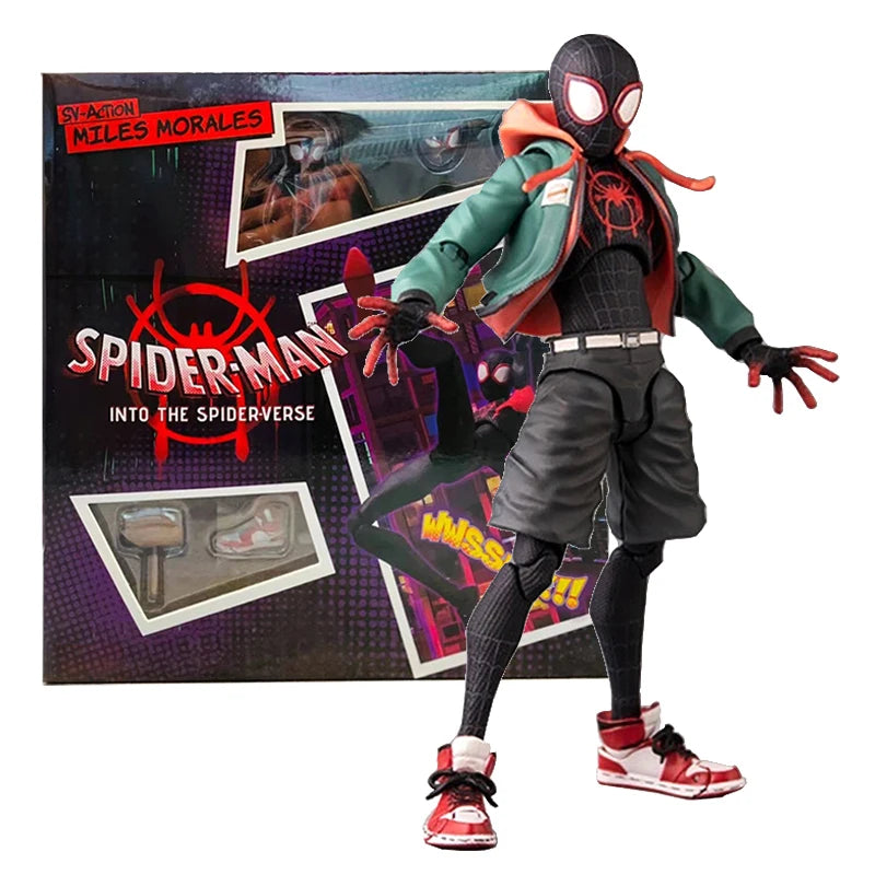 Sv Action Spiderman Miles Morales Action Figure Collection Sentinel Marvel Spider-Man nel Spider Verse Figures Model Toys