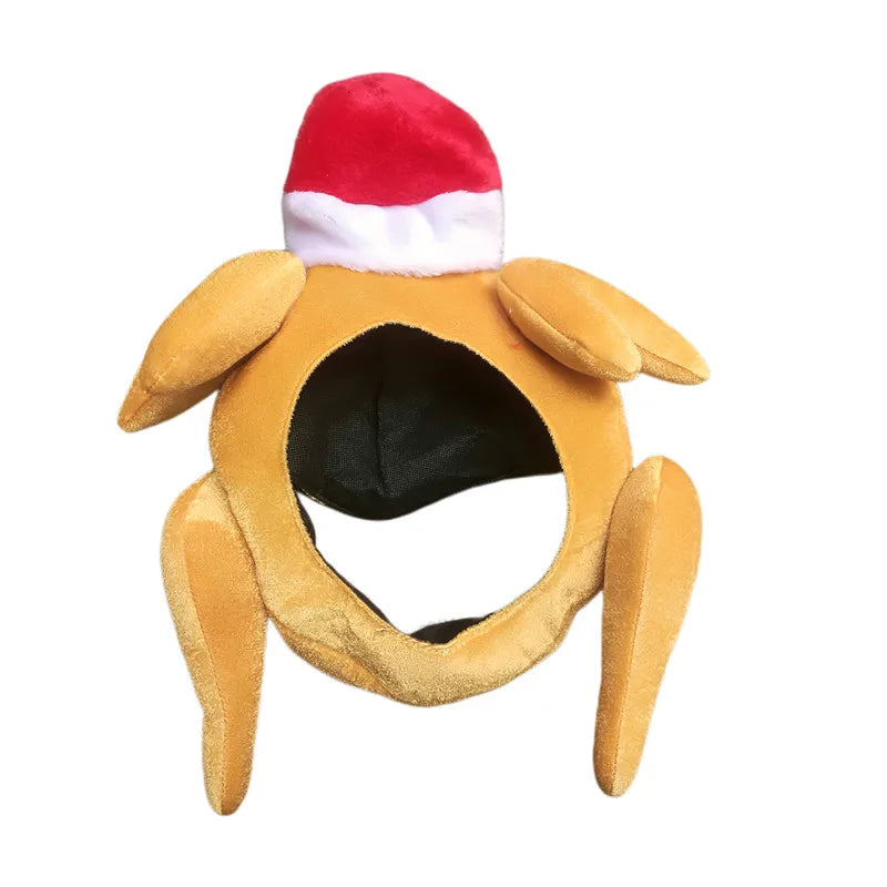 Funny Carnival Chicken Leg Hat Christmas Thanksgiving Decoration Turkey Hat Adult Carnival Hat Party Festive Cap