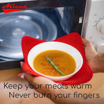 Load image into Gallery viewer, ATICCA Microwave Bowl Holders for Hot Food Set of 4 Bowl Holders for Cozy Bowls

