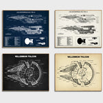 Load image into Gallery viewer, USS Enterprise NCC -1701-D Blueprint Posters and Prints Star Fleet Spaceship Boys Room Wall Art Canvas Painting Home Art Decor

