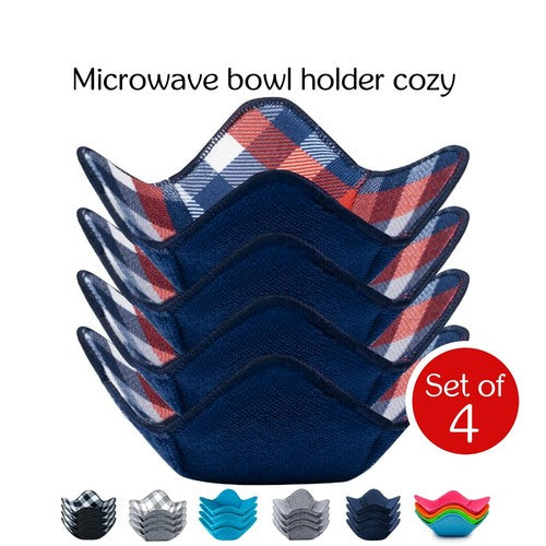 ATICCA Microwave Bowl Holders for Hot Food Set of 4 Bowl Holders for Cozy Bowls