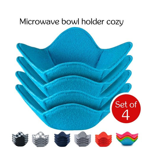 ATICCA Microwave Bowl Holders for Hot Food Set of 4 Bowl Holders for Cozy Bowls