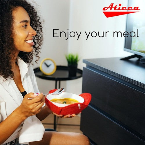 ATICCA Microwave Bowl Holders for Hot Food Set of 4 Bowl Holders for Cozy Bowls