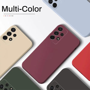 Case For Samsung Galaxy S24 S23 S22 S25 Ultra S24 FE A56 A55 A53 A52 A54 A16 A35 5G Shockproof Liquid Silicone Phone Cover Coque