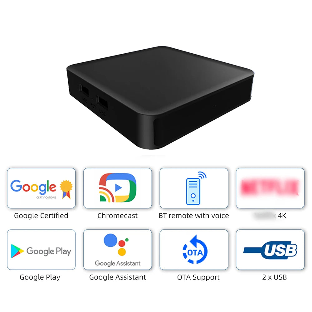 Dcolor GD2 4K Google TV Box Android 12 5G Wi-Fi Dolby Atmos Google Assistant Integrated