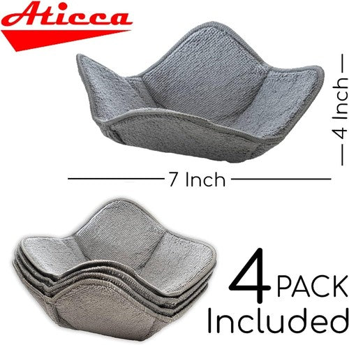 ATICCA Microwave Bowl Holders for Hot Food Set of 4 Bowl Holders for Cozy Bowls