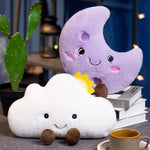 Load image into Gallery viewer, Plush Sky Series Clouds Throw Pillows Smile Face Moon Sun Star Shaped Stuffed Soft Toys Cushion Bedroom Decor Gifts
