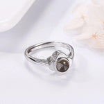 Load image into Gallery viewer, Dascusto New Ring Custom Adjustable Photo Projection Ring 925 Silver Four-Leaf Clover Personalized Picture Rings For Women Gift
