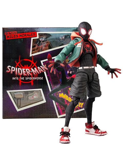 Sv Action Spiderman Miles Morales Action Figure Collection Sentinel Marvel Spider-Man nel Spider Verse Figures Model Toys